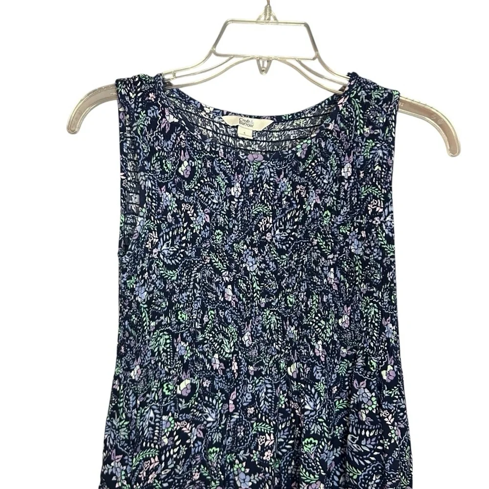 Croft and Barrow maxi dress floral paisley blue purple size small